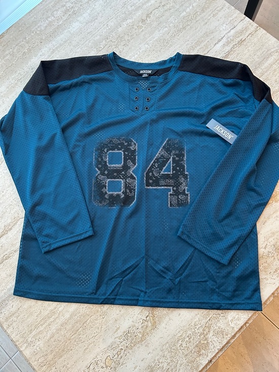 JACKSON Other - NEW 🆕 Jackson Kids Teal Long-Sleeve Mesh Oversized Hockey Jersey 14-16 years